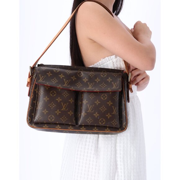 Louis Vuitton Monogram Viva Cite GM M51163 Shoulder Bag Brown Canvas - Picture 1 of 13